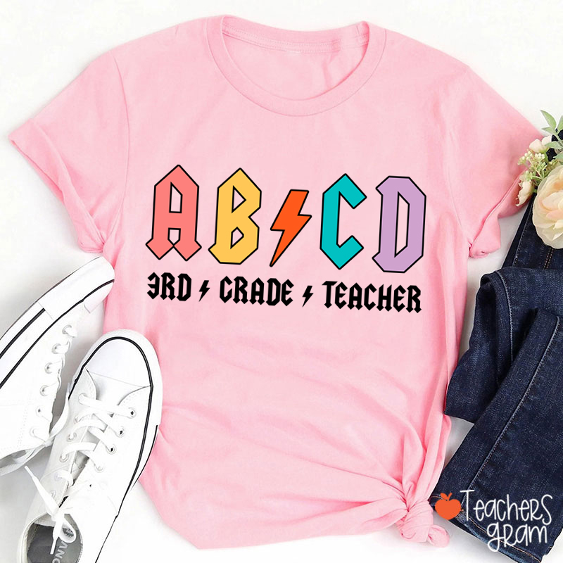 Personalized Colored Lightning Teacher T-Shirt