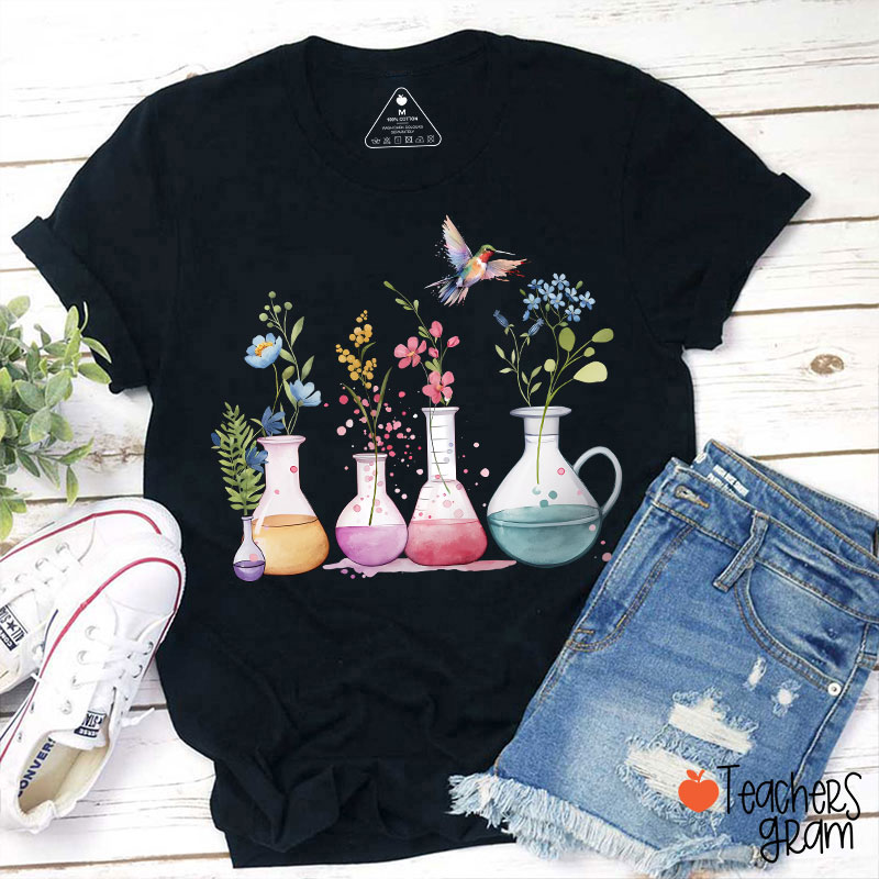 Floral Laboratory Teacher T-Shirt Sale-Teachersgram