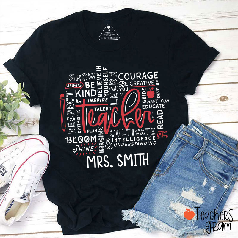 Personalized What Makes A Teacher Great Teacher T-Shirt