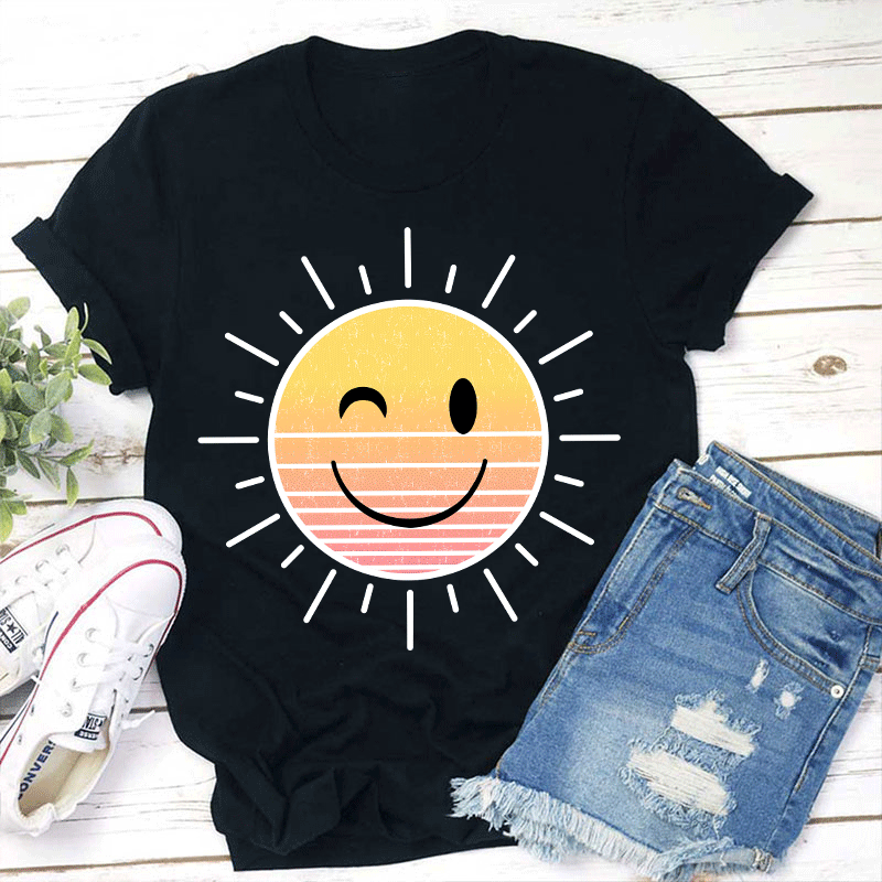 Sunshine Smiley Face Teacher T-Shirt