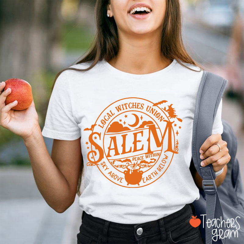 Local Witches Union Salem Halloween Teacher T-Shirt