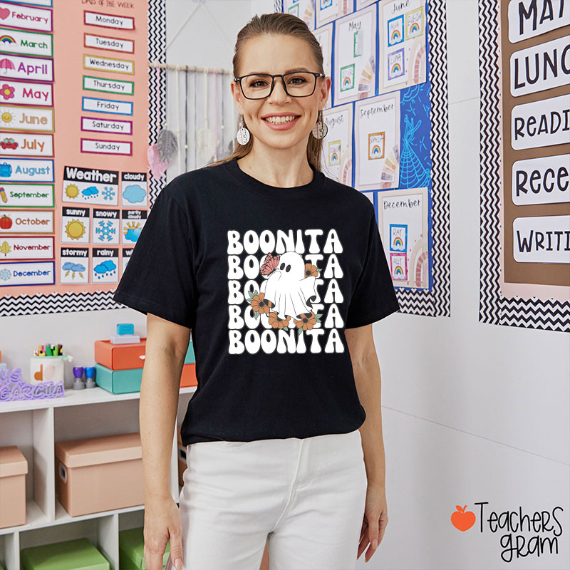 Boonita Cute Ghost Spanish Teacher T-Shirt