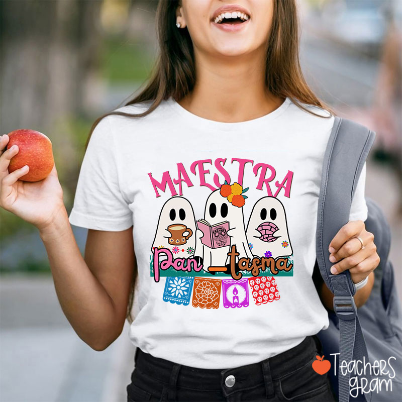 Cute Mexican Ghosts Spanish Teacher T-Shirt