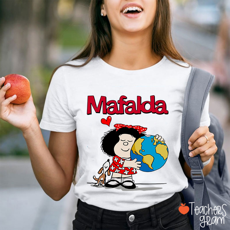 Mafalda Cute Cartoon Spanish Teacher T-Shirt