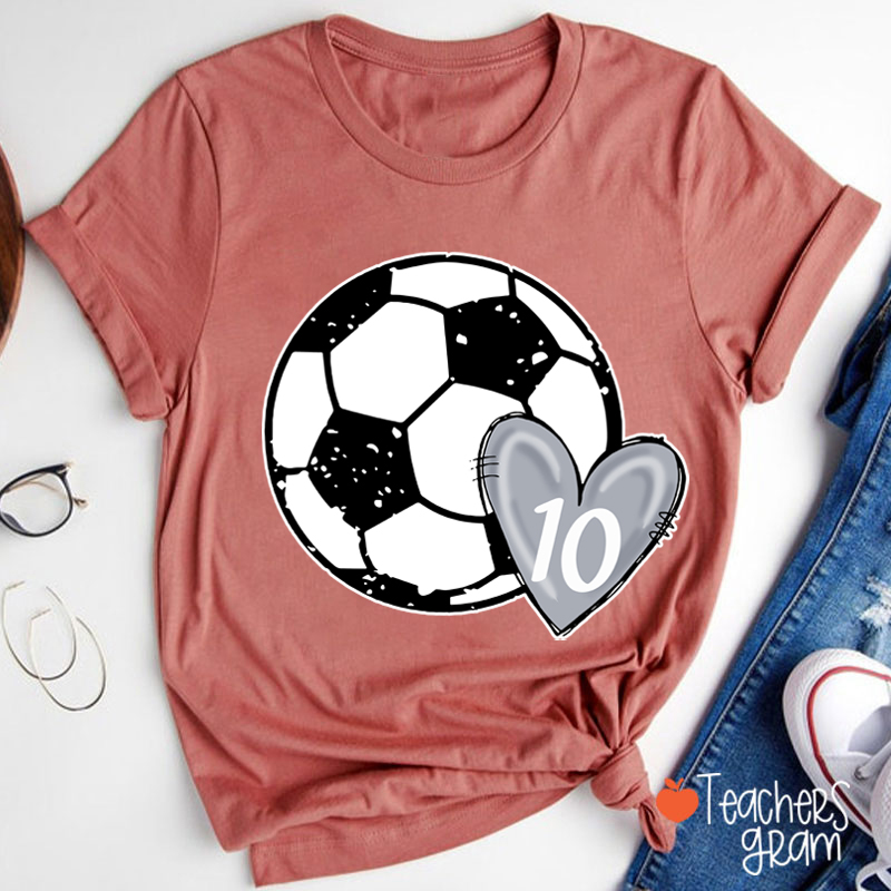 Personalized Number Soccer Teacher T-Shirt