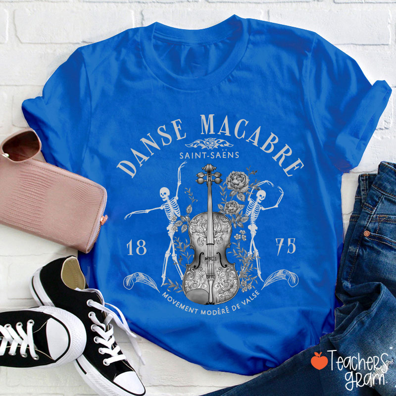 Danse Macabre Orchestra Skeleton Violin Teacher T-Shirt