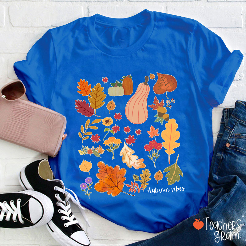 Autumn Vibes Teacher T-Shirt
