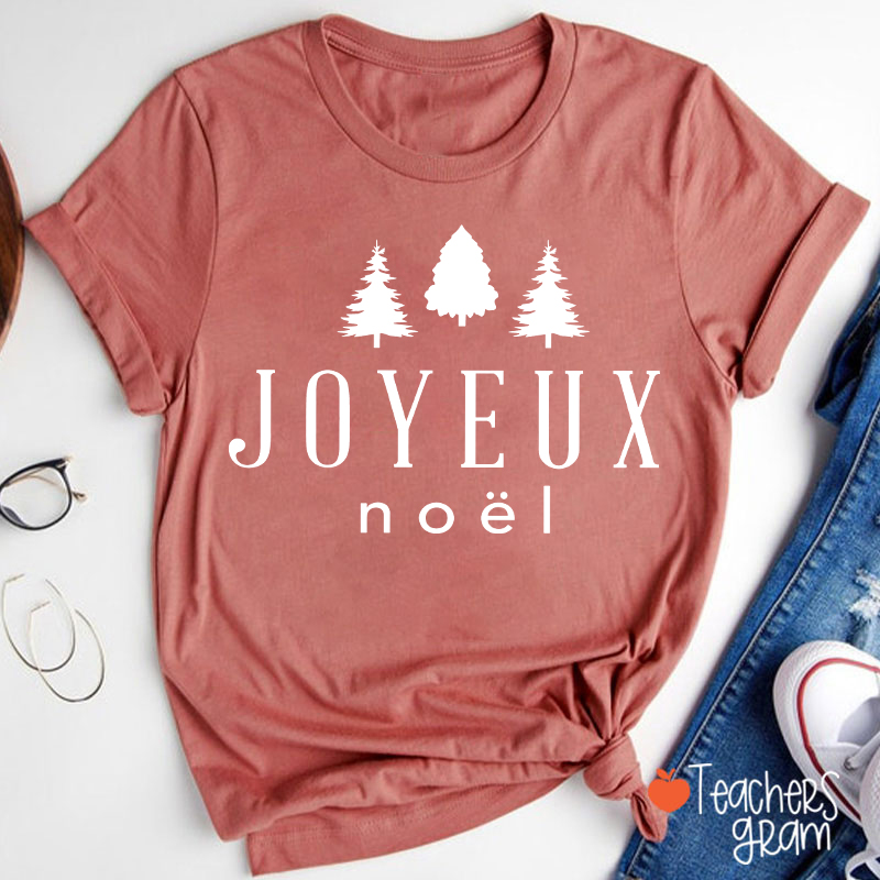 Joyeux Noël Christmas French Teacher T-Shirt