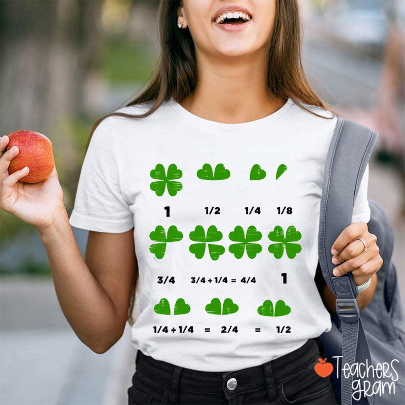 St Patricks Day Math Shamrock Teacher T-Shirt