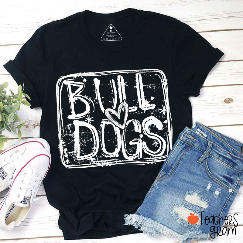 Personalized Mascot Graffiti Spirit Game Day Teacher T-Shirt
