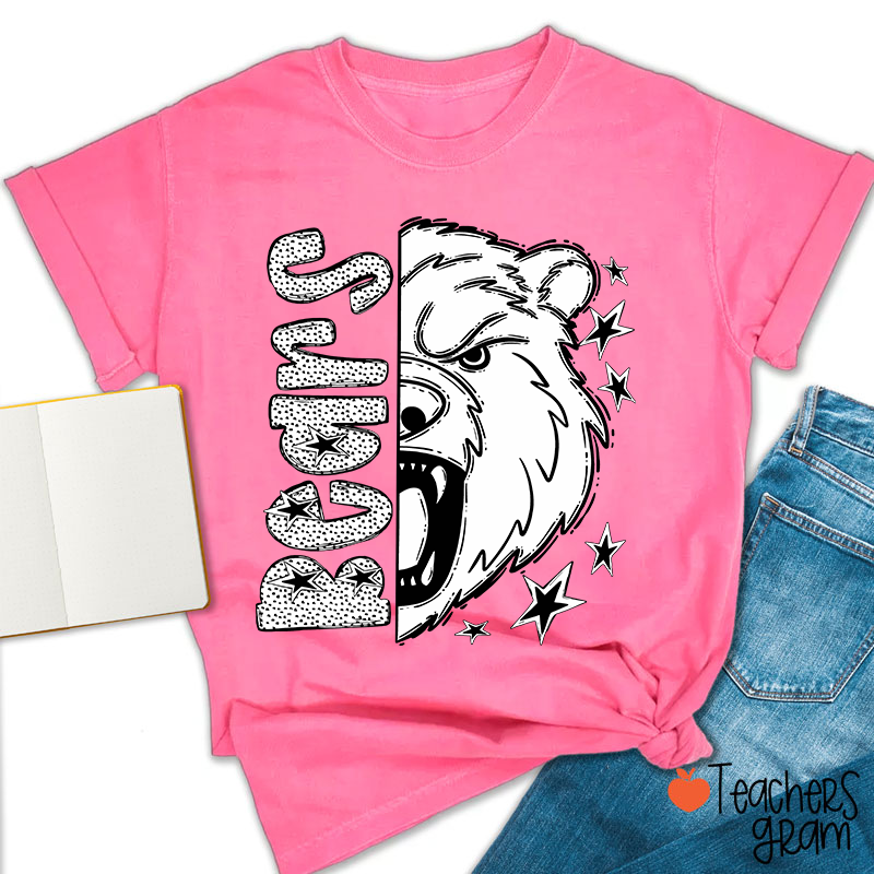 Personalized Mascot Graphic Bold Game Day Teacher T-Shirt