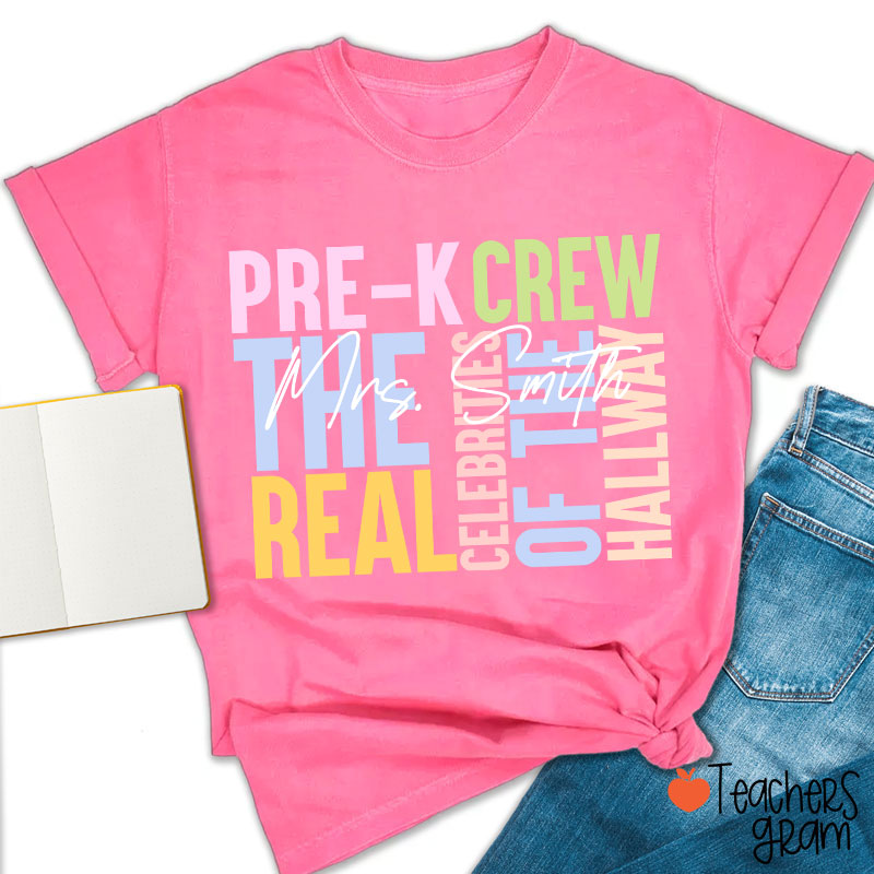 Personalized Grade Name Words Teacher T-Shirt