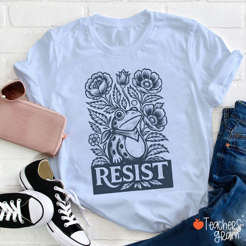 Portland Frog Resist Teacher T-Shirt