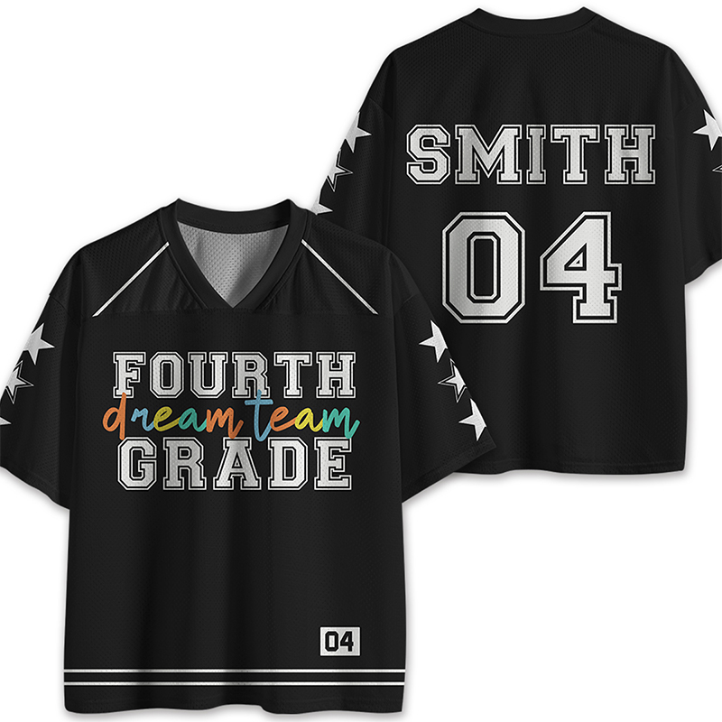 Personalized Grade And Name Dream Team Teacher Mesh Jersey