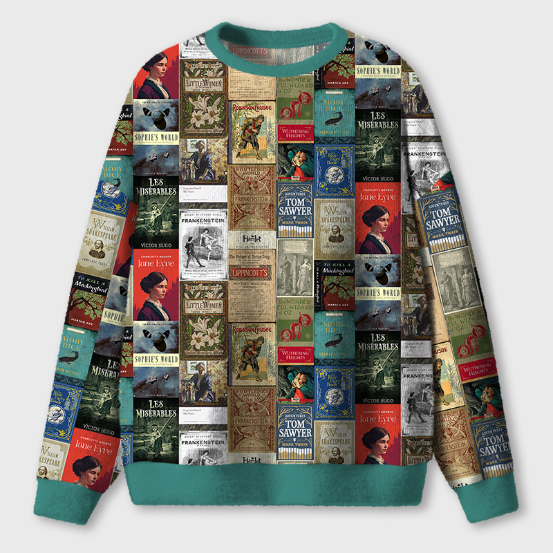 Masterpiece Literature Teacher Ugly Fluffy Christmas Sweater