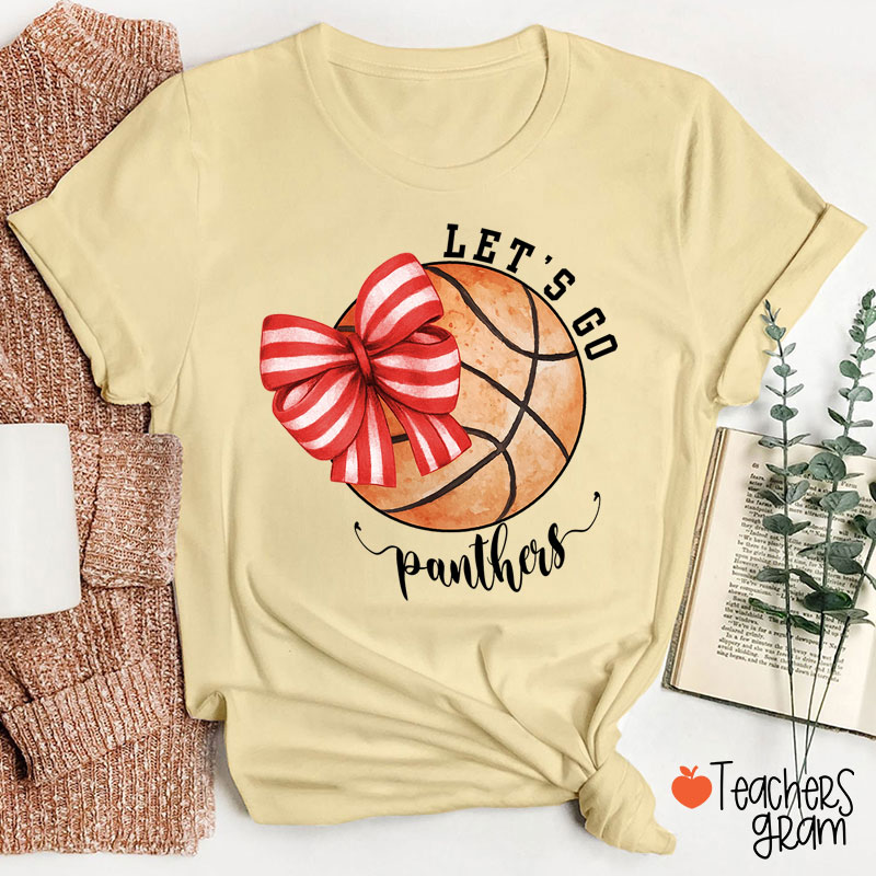 Personalized Sports And Mascot Let's Go Teacher T-Shirt