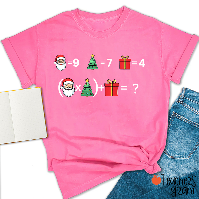 Funny 67 Meme Christmas Math Teacher T-Shirt