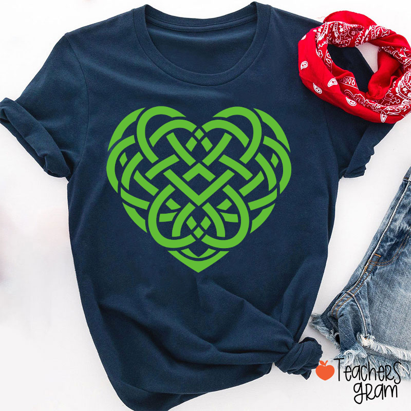 Celtic Heart St. Patrick's Day Teacher T-Shirt