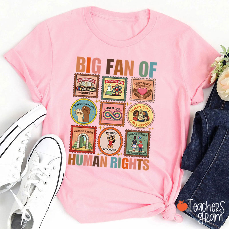 Big Fan Of Various Human Rights Teacher T-Shirt
