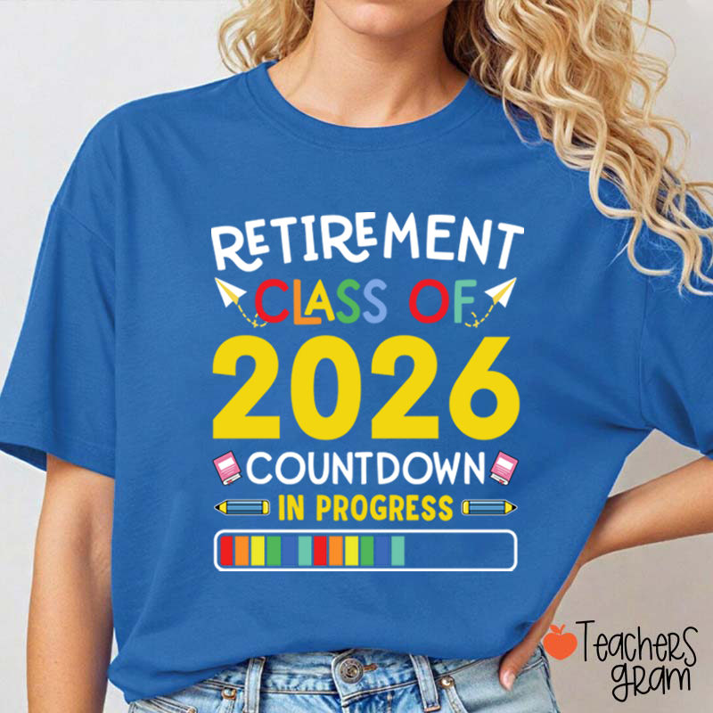 Personalized Countdown On Progress Retirement Teacher T-Shirt