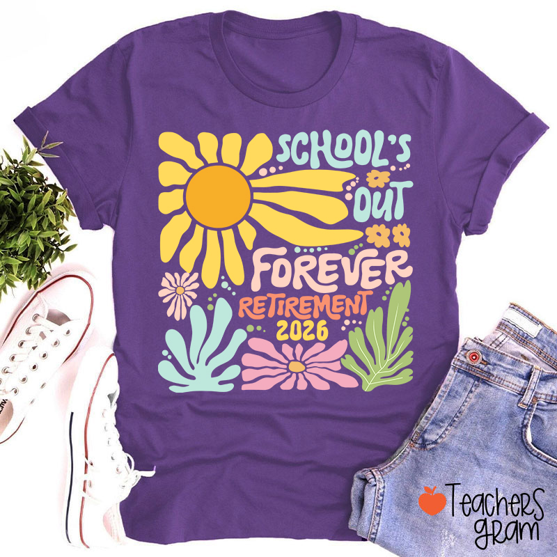 Personalized Colorful Sunflowers And Text Teacher T-Shirt