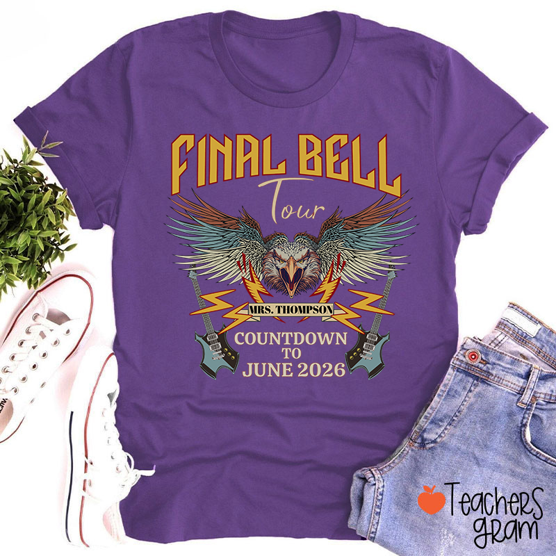 Personalized Funny Retirement Countdown Teacher T-Shirt