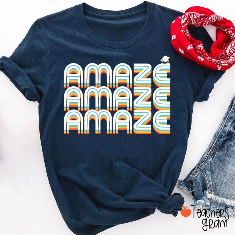 Amaze Rocky Rainbow Teacher T-Shirt