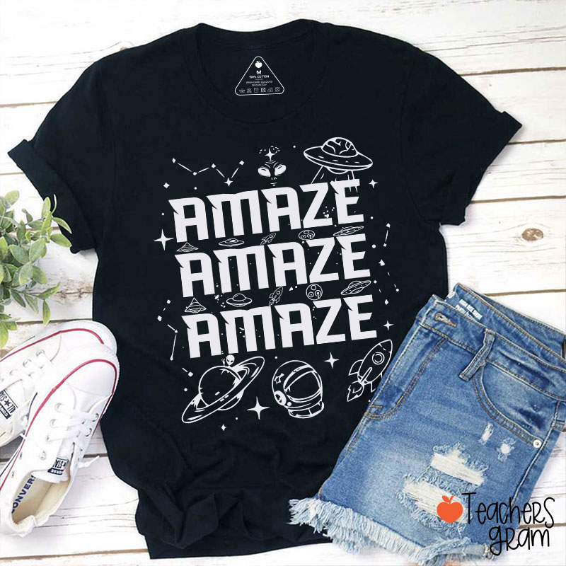 Amaze Amaze Amaze Sci Fi Book Lover Teacher T-Shirt
