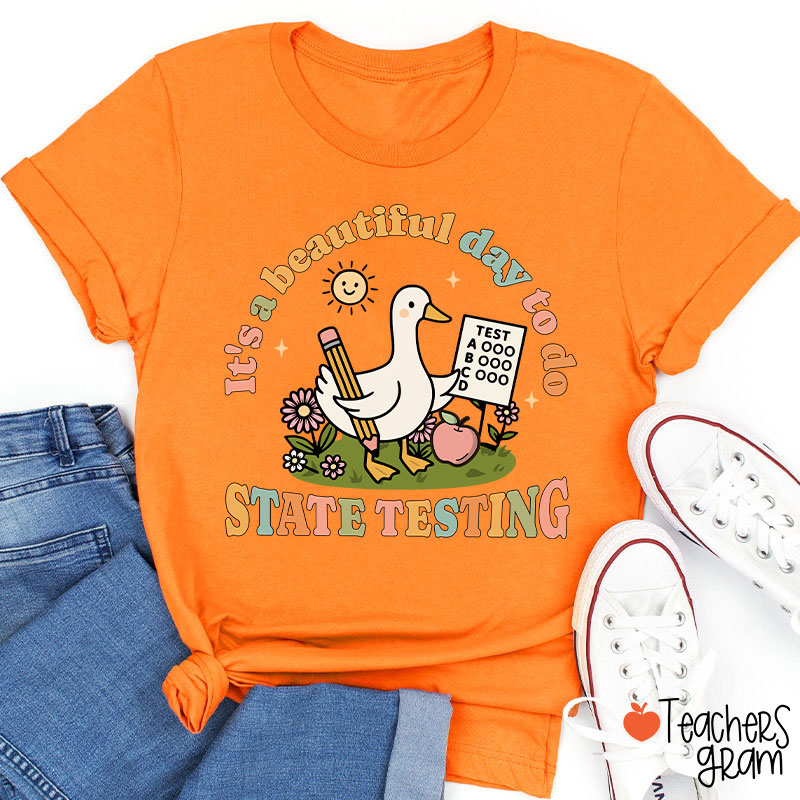 It's A Beautiful Day To Do State Testing Teacher T-Shirt