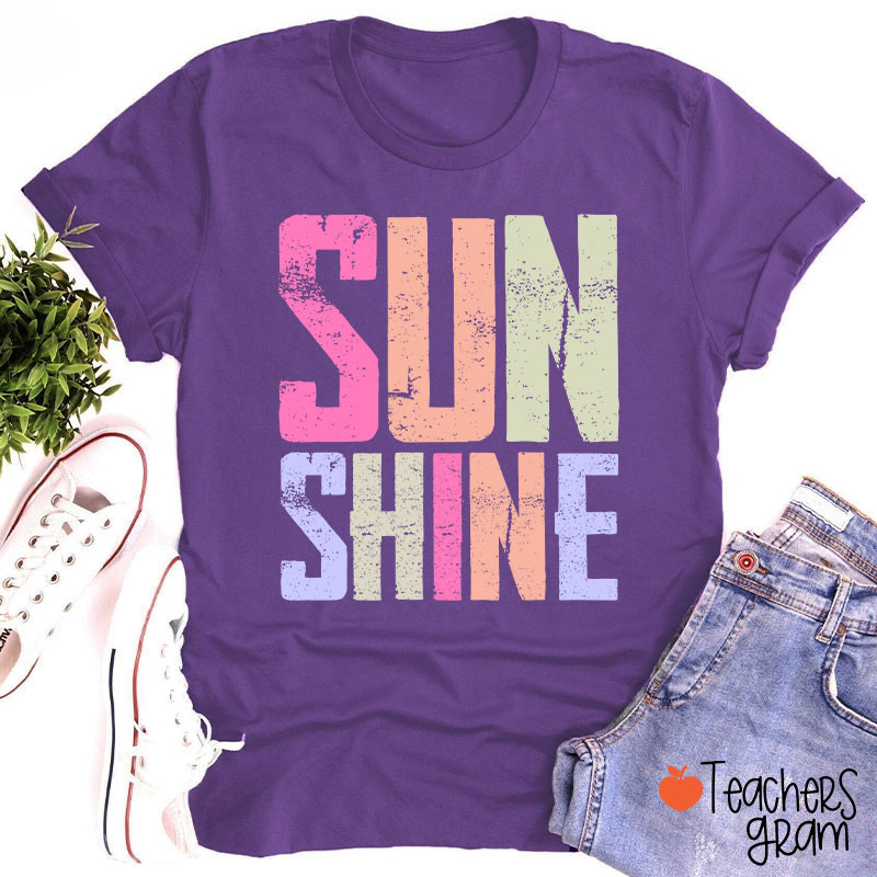 Sun Shine Summer Vibe Teacher T-Shirt