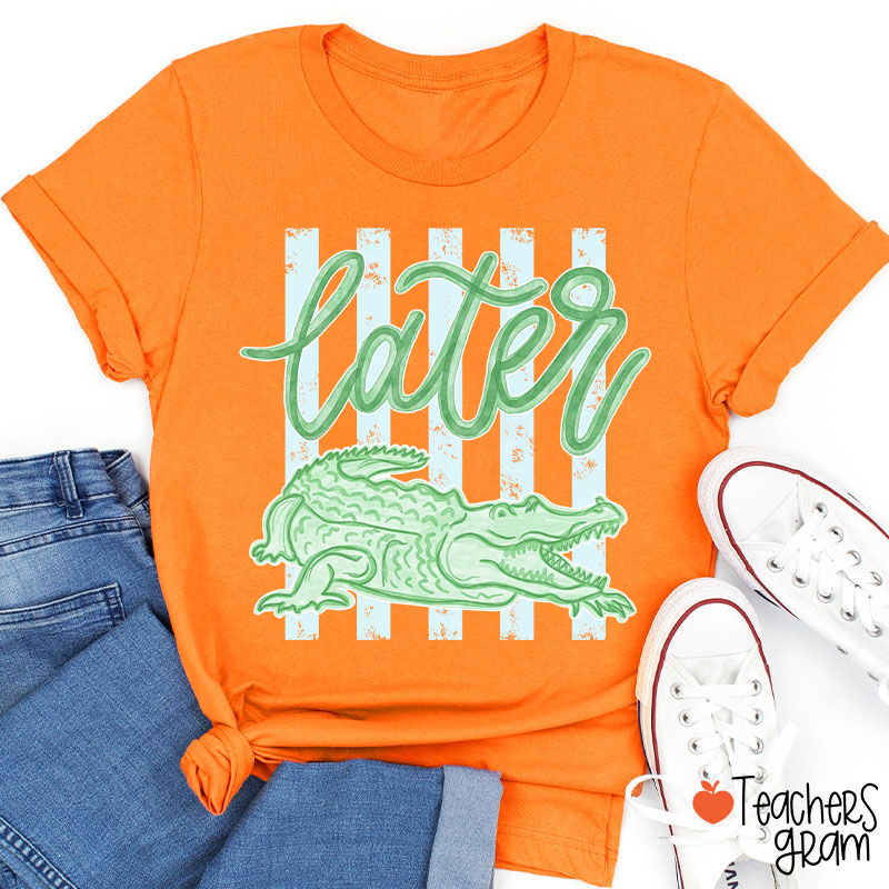 Later Gator Preppy Vacation Teacher T-Shirt