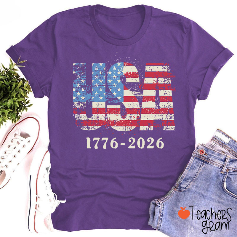 USA 1776-2026 Teacher T-Shirt