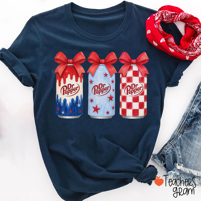 Dr Pepper Patriotic Teacher T-Shirt