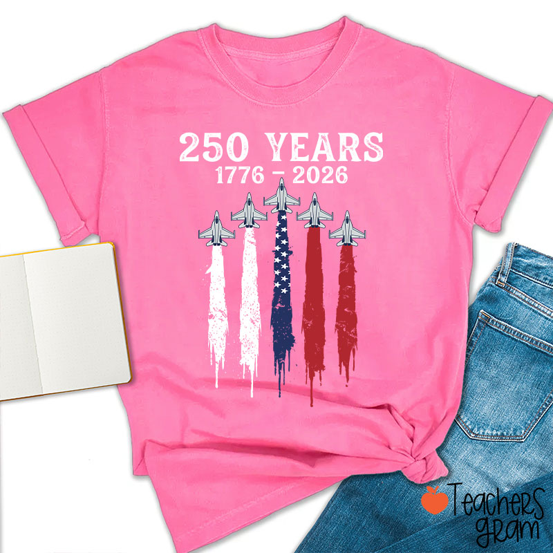 Patriotic Jet Fighter Teacher T-Shirt