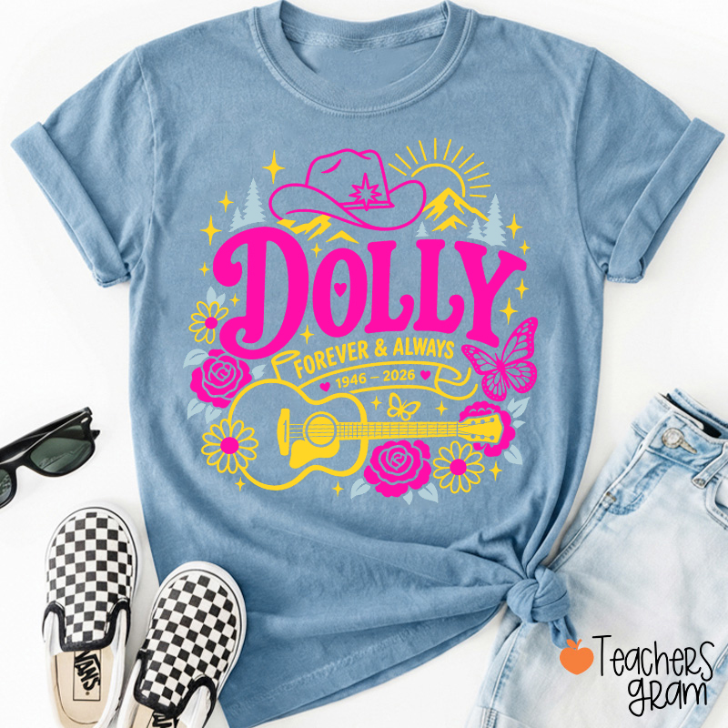 Dolly Forever Always Western Floral Teacher T‑Shirt
