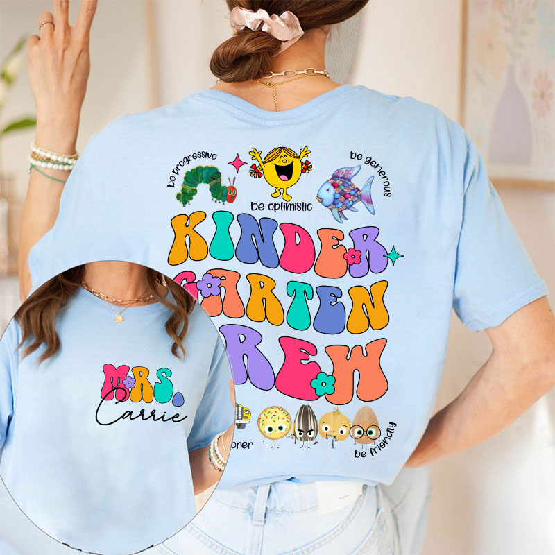 Personalized Learn These Qualities From Your Children's Book Friends Teacher Two Sided T-Shirt