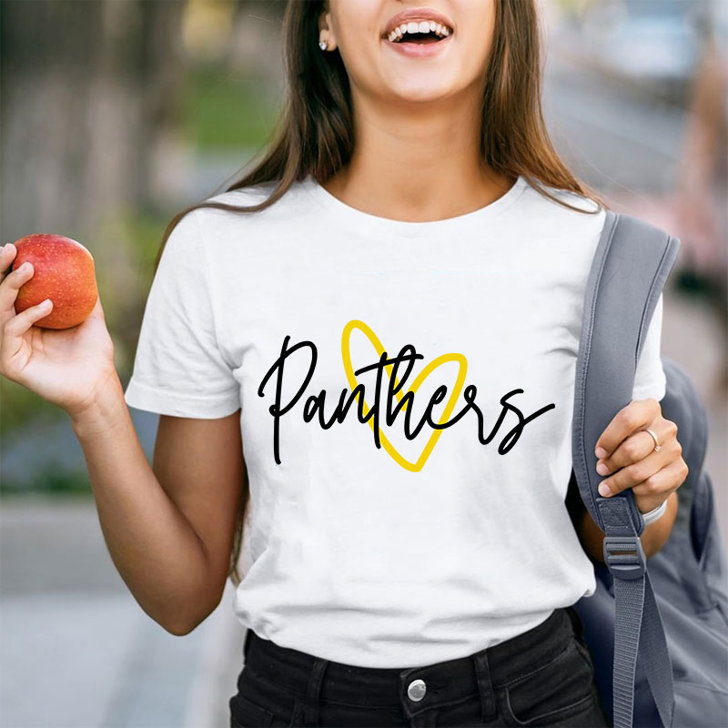 Personalized School Spirit Mascot Simple Love Teacher T-Shirt