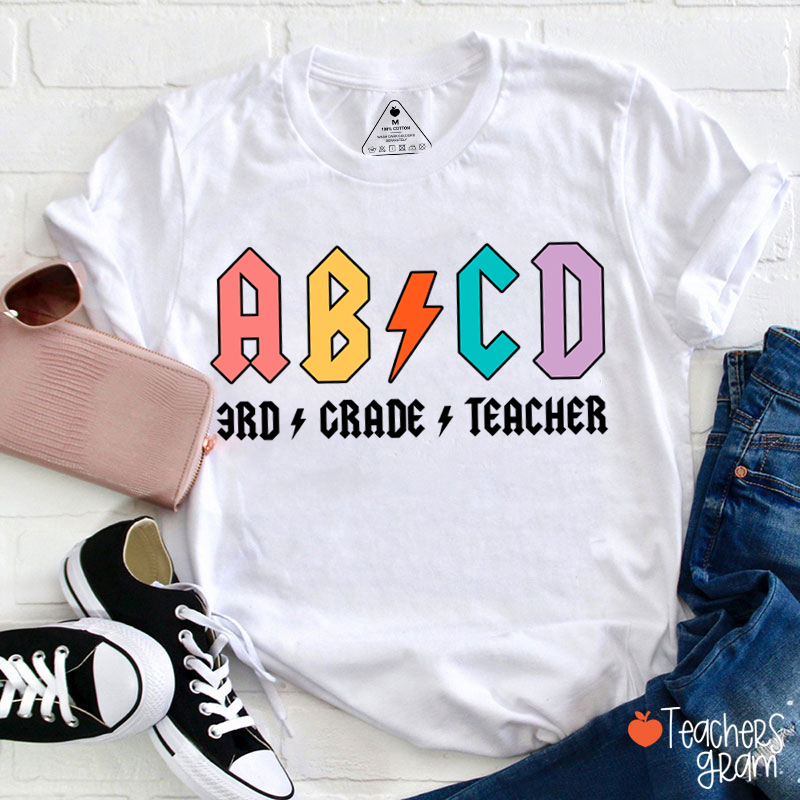 Personalized Colored Lightning Teacher T-Shirt