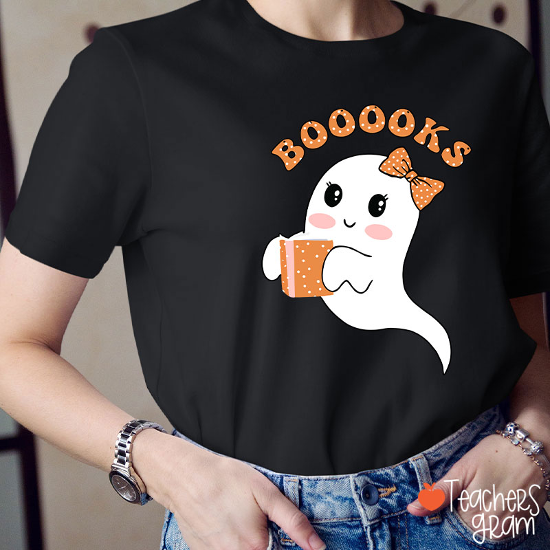 Lovely Ghost Reading Booooks T-Shirt