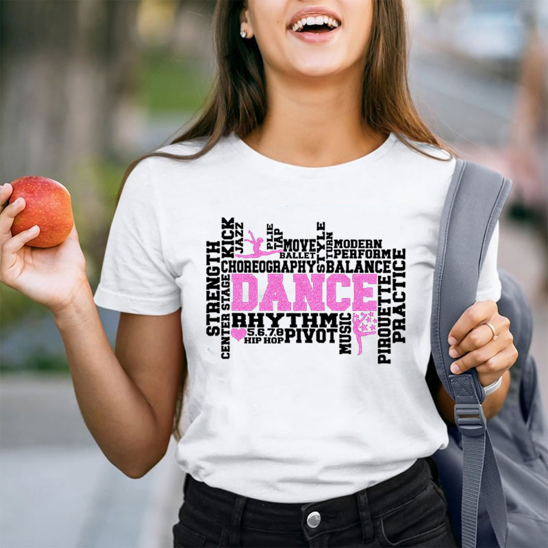Dance Word Art Teacher T-Shirt Sale-Teachersgram