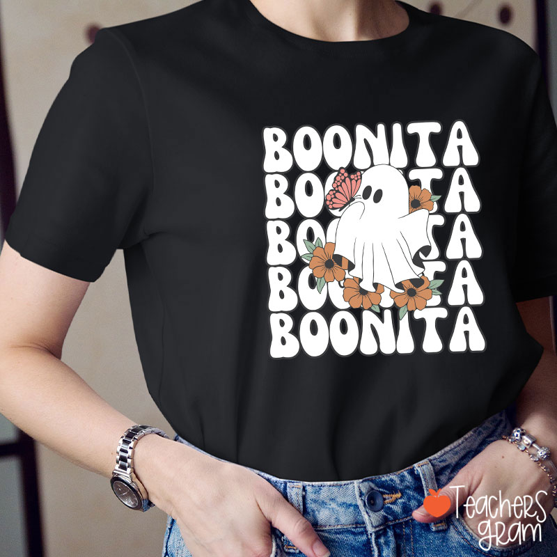 Boonita Cute Ghost Spanish Teacher T-Shirt