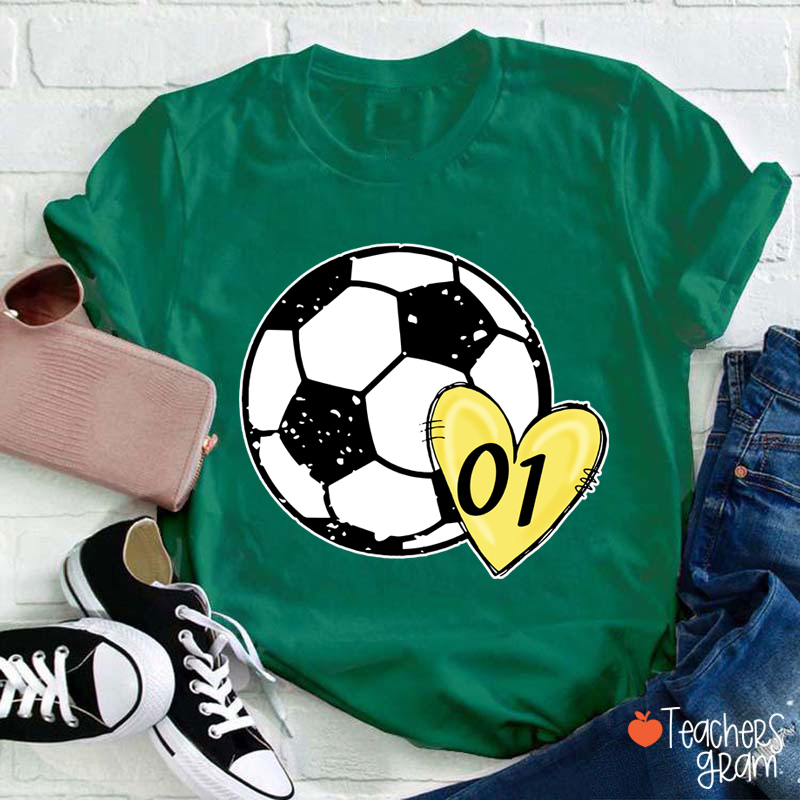Personalized Number Soccer Teacher T-Shirt