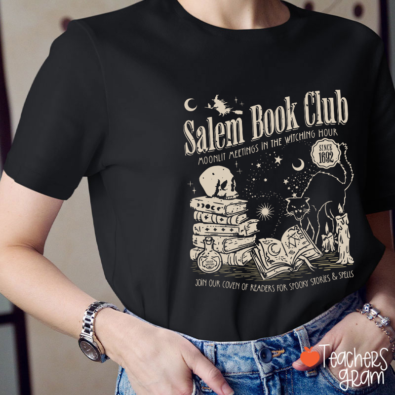 Salem Book Club Halloween Teacher T-Shirt