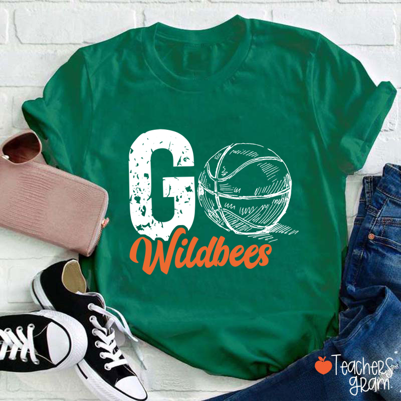 Personalized School Mascot Go Football Teacher T-Shirt