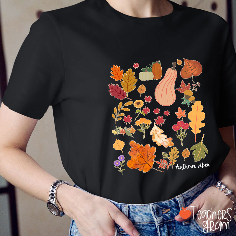 Autumn Vibes Teacher T-Shirt