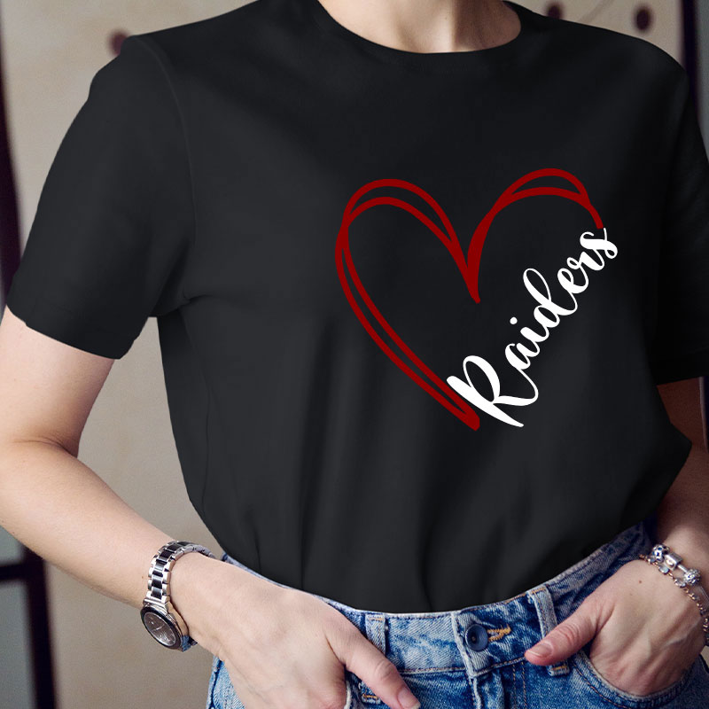 Personalized I Love My Team With All My Heart Teacher T-Shirt