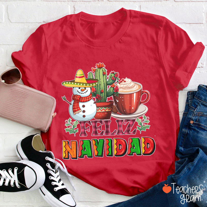 Feliz Navidad Spanish Teacher T-Shirt