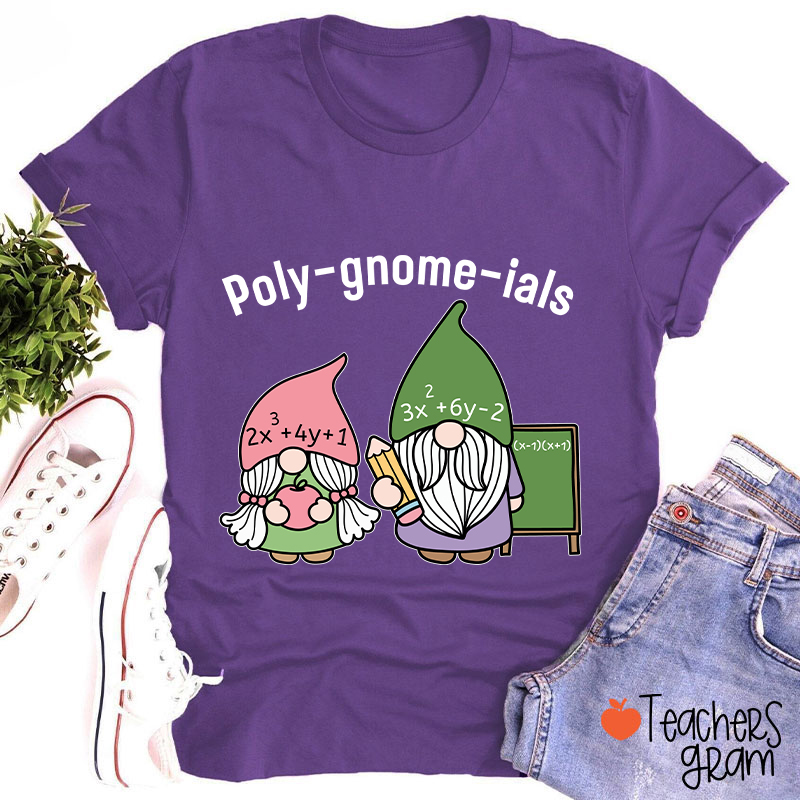 Polygnomeials Math Teacher T-Shirt