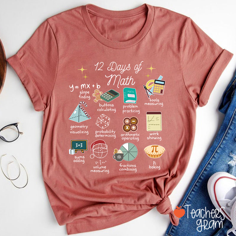 12 Days Of Math Teacher T-Shirt
