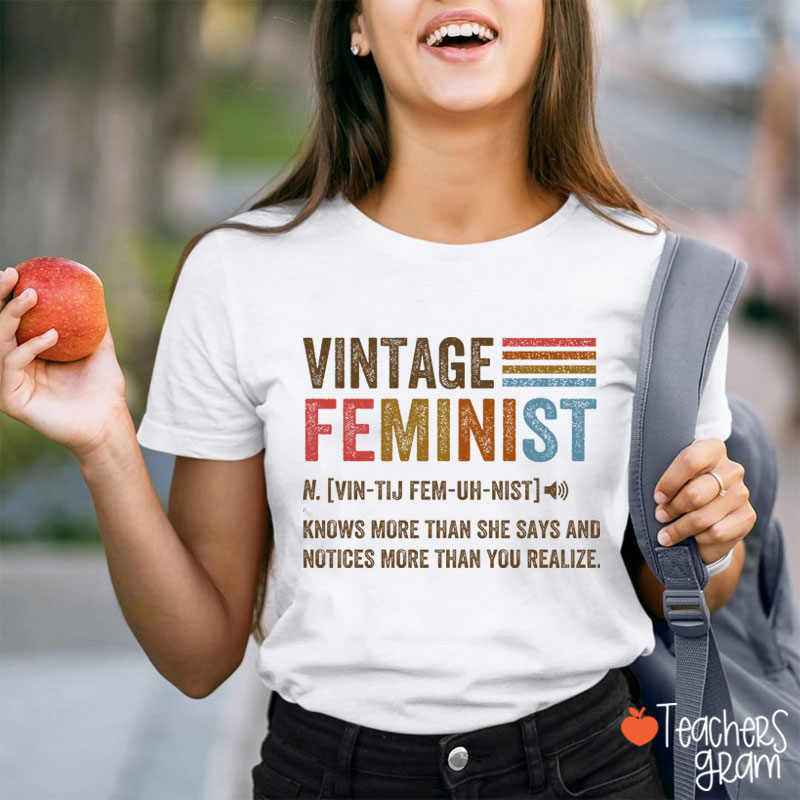 Vintage Feminist Teacher T-Shirt